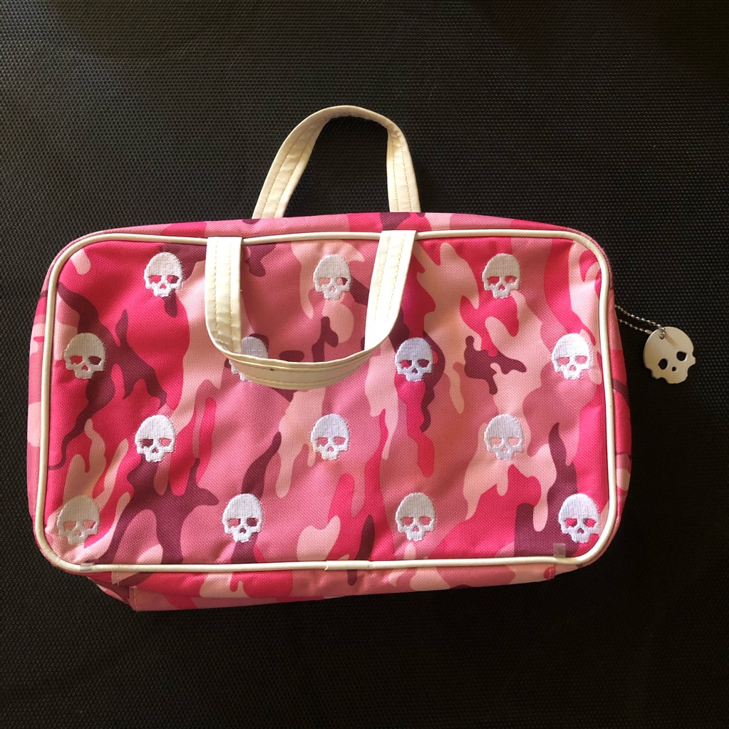 Y2k Pink Camo Skulls Purse